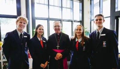 Bishop Danny Meagher Makes First Visit to St Patrick's College